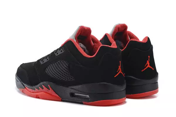 low jordan chaussures 5 maroon archive cool red